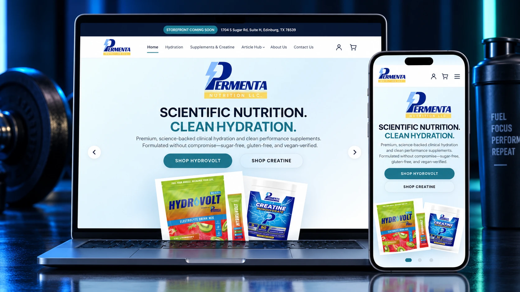 Permenta Nutrition website project