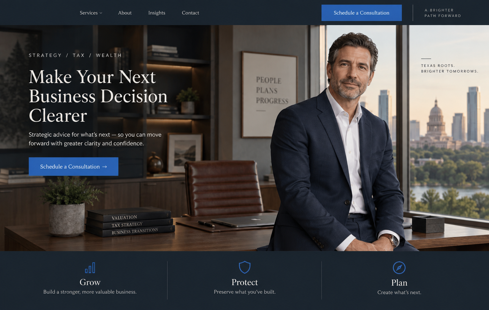 Professional service website design