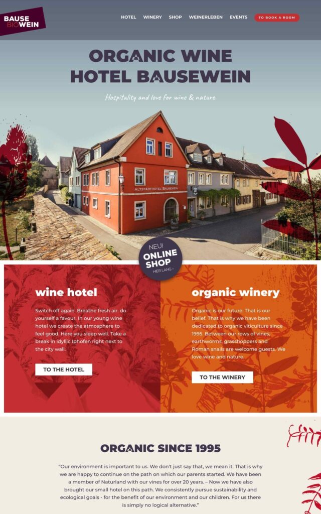 Bause Biowein website project