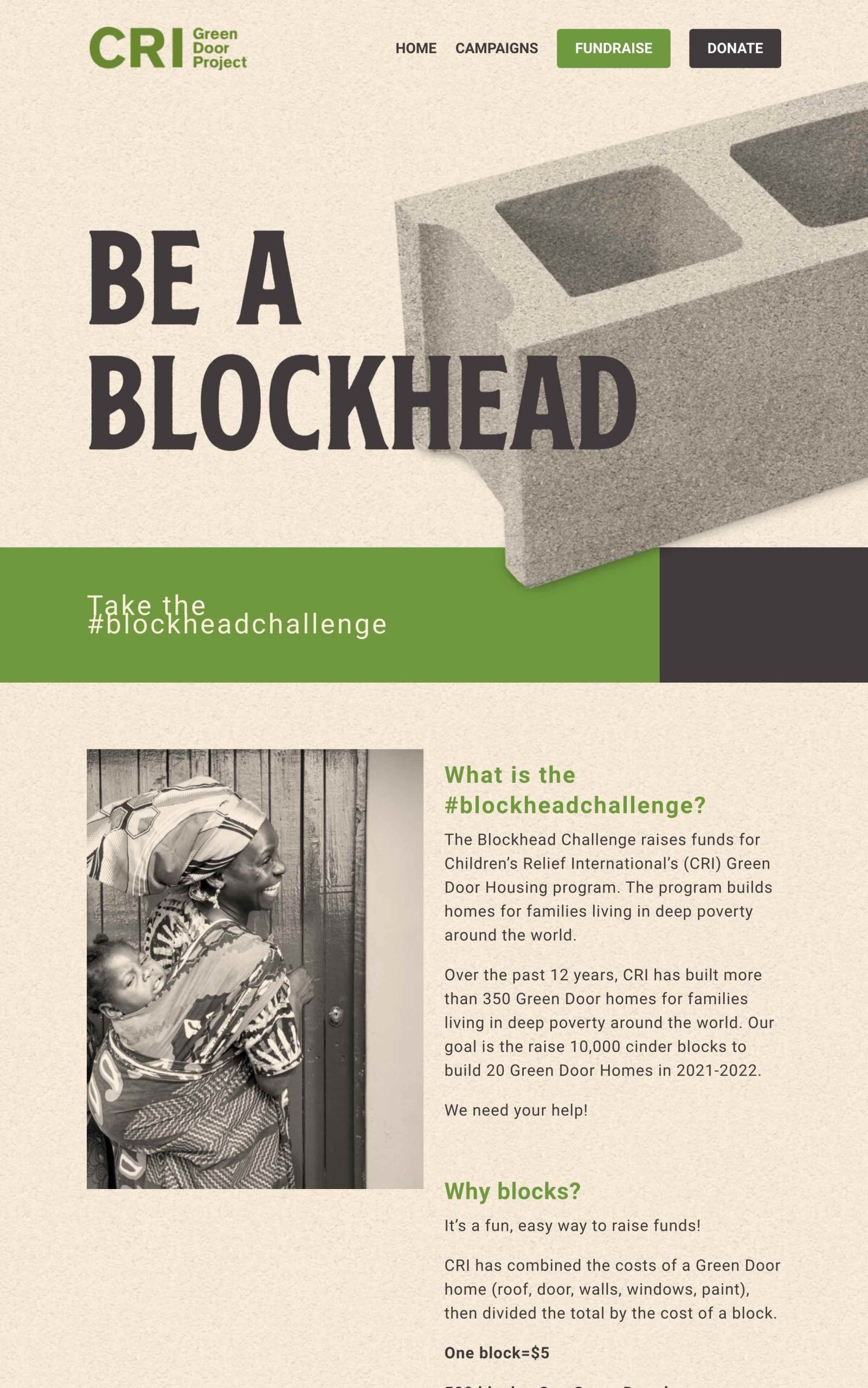 Blockhead Challenge responsive website shown on desktop and mobile