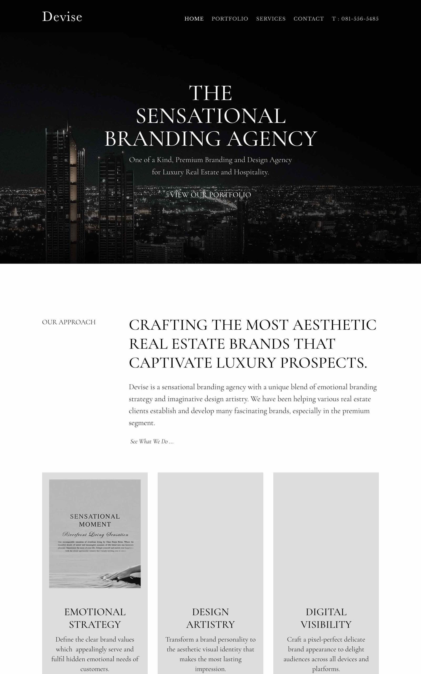 Devise Group responsive website shown on desktop and mobile