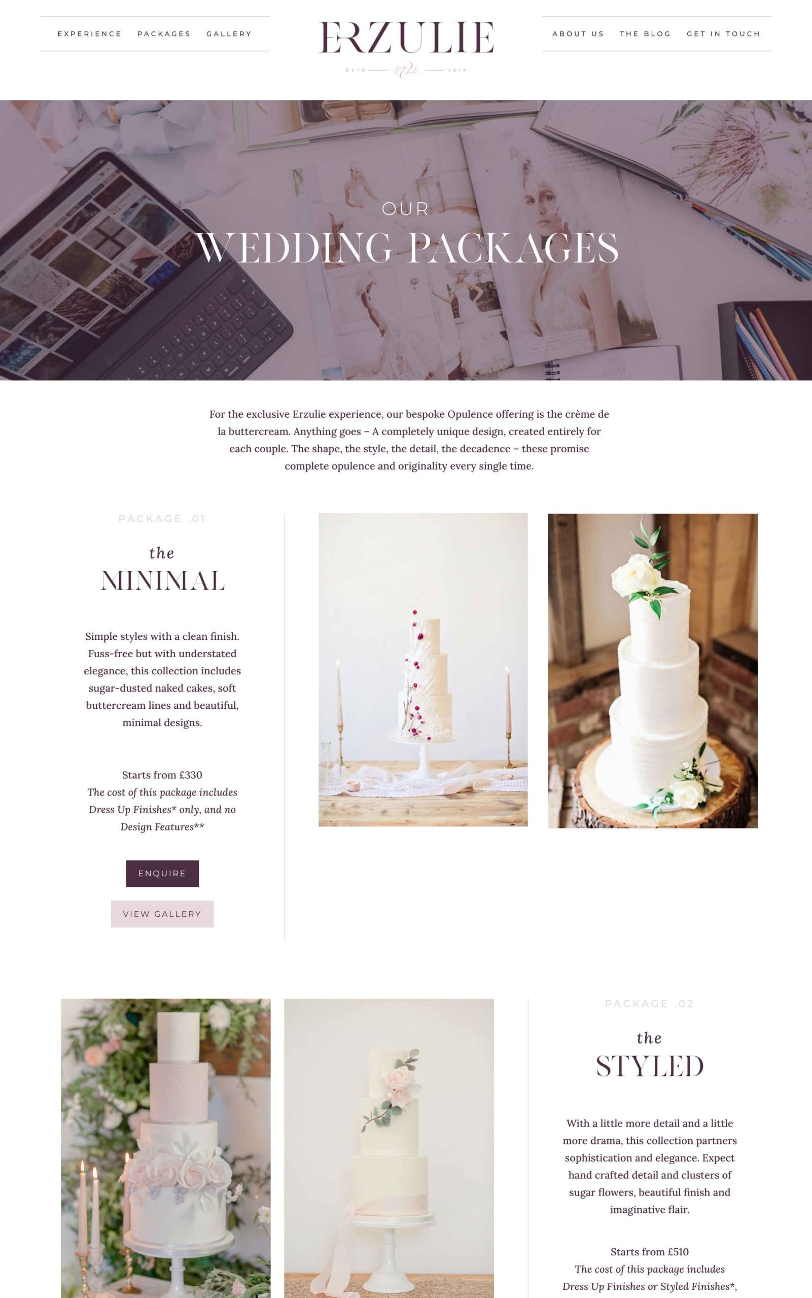 Erzulie Cakes responsive website shown on desktop and mobile