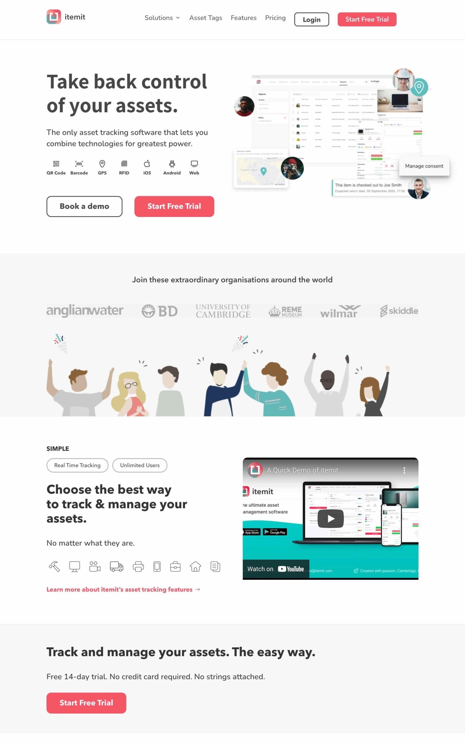 Itemit responsive website shown on desktop and mobile