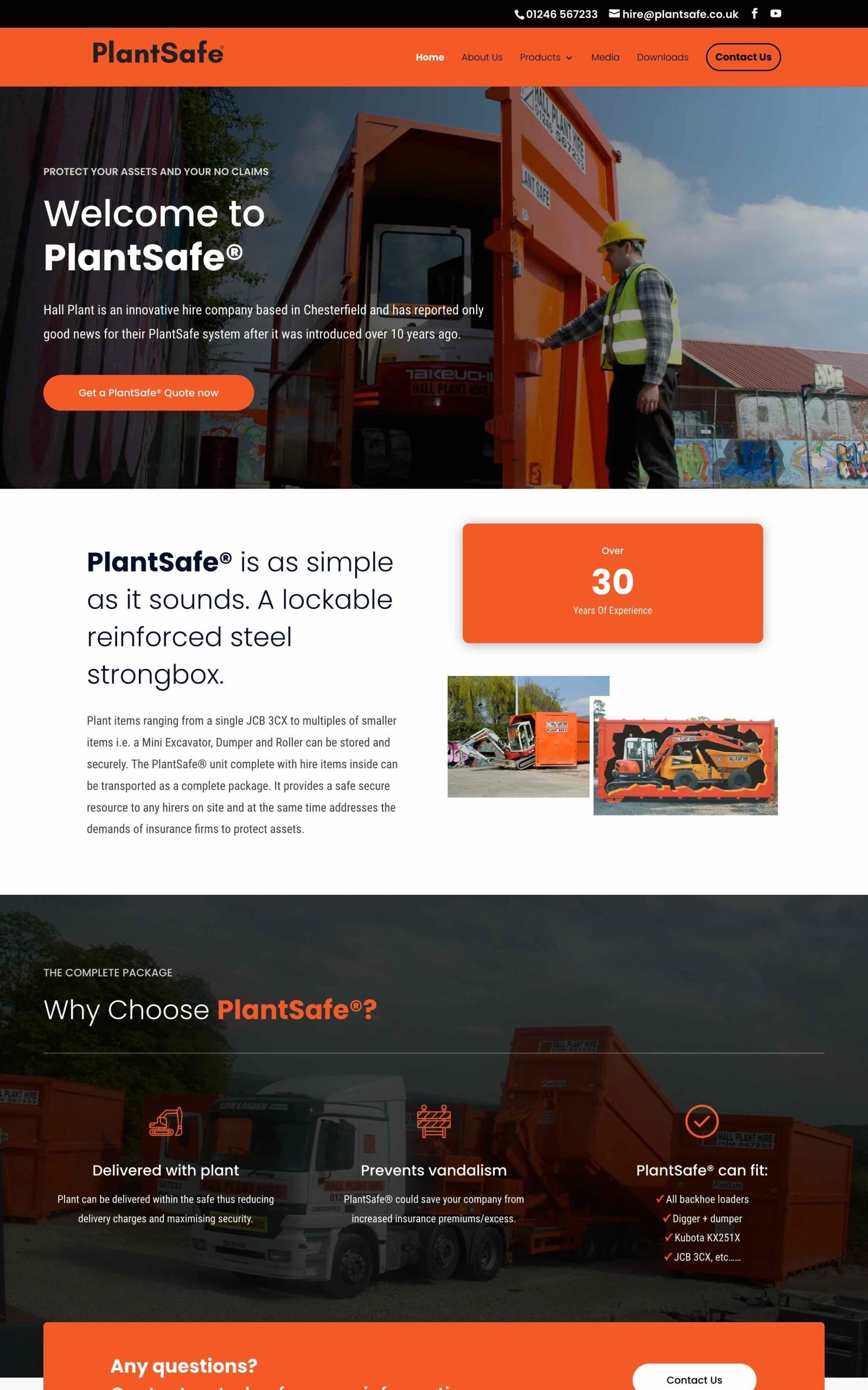 PlantSafe responsive website shown on desktop and mobile