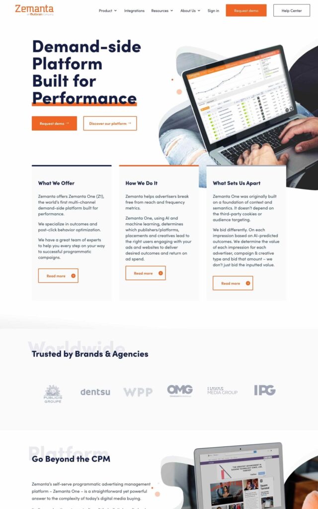 Zemanta by Outbrain website project