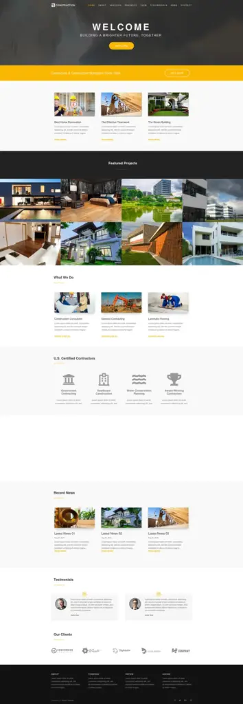 Construction website project