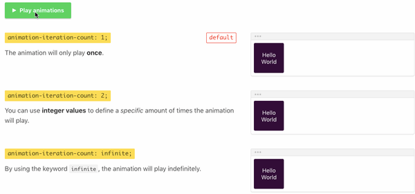 How To Bring Your Website To Life With Css Animations And Effects 105 Three Cubes With Css Animation-Iteration-Count Property Set To 1, 2, And Infinite