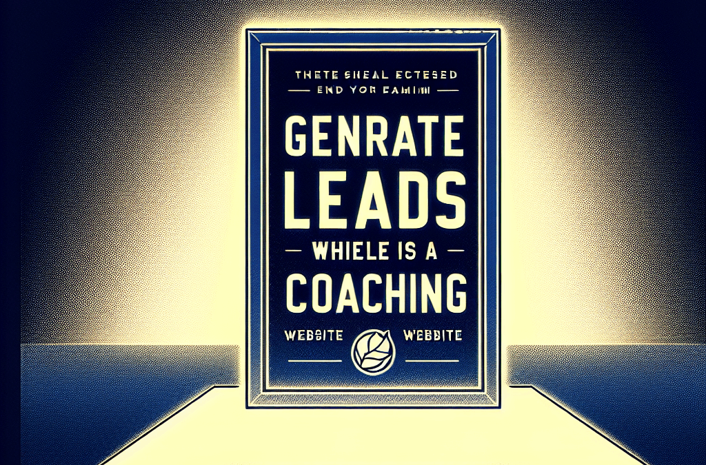 Generate Leads While You Sleep with a Coaching Website