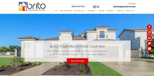 Brito Construction Website