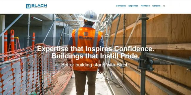 Blach Construction Website