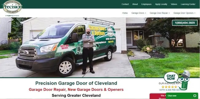 Precision Overhead Door Website