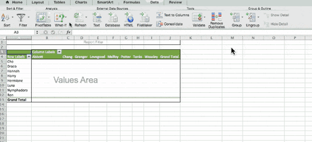 Pivot Tables