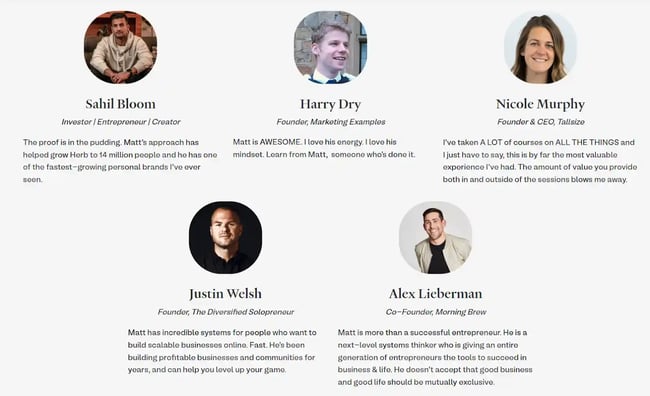 About Me Page Examples - Matt Gray