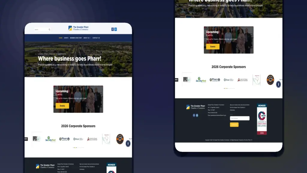 Greater Pharr Chamber website project