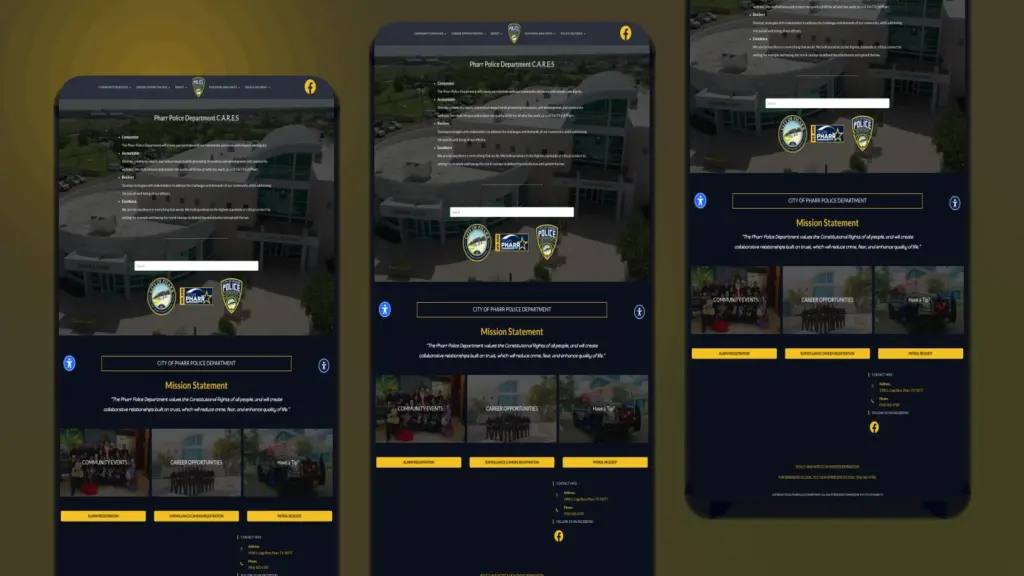 Pharr Police Department website project