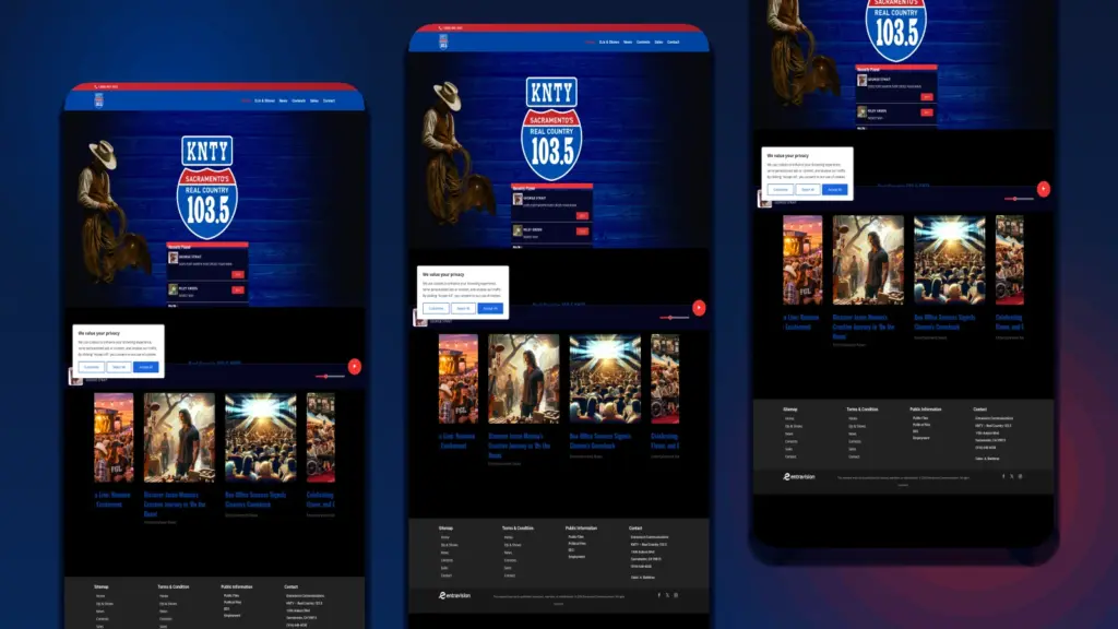 Real Country 103.5 website project